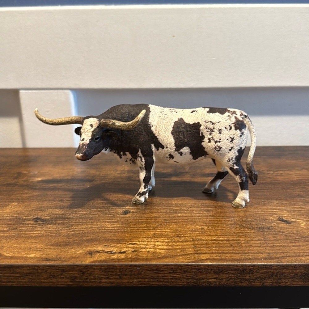 Schleich One Texas Longhorn Bull Steer #D73527 Retired Ranch Animal 2012.